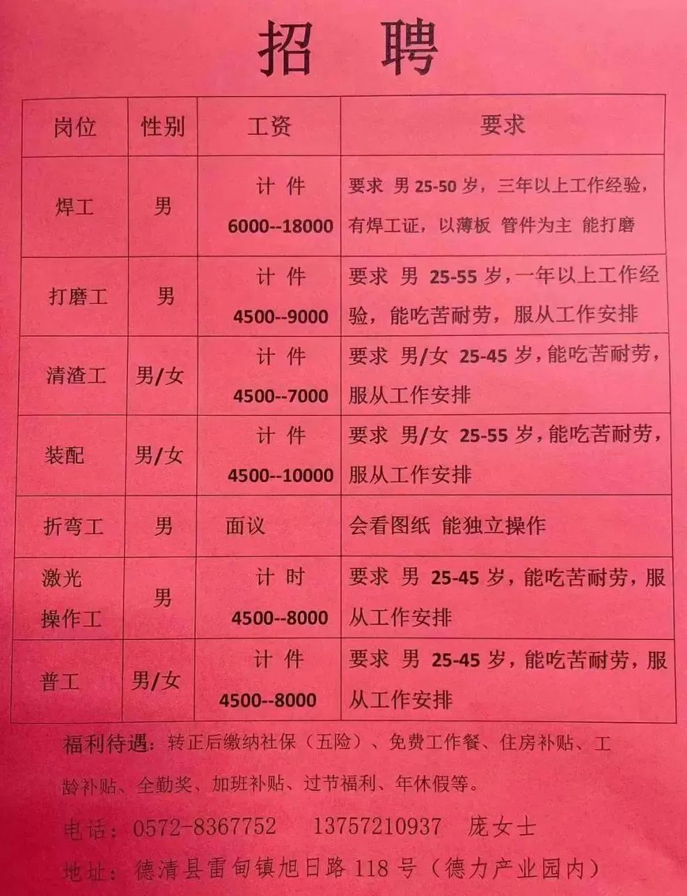 富平县城工厂招聘信息更新，变化带来职场自信与成就感提升