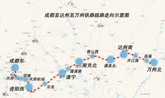 成达万高铁最新路线图，自然美景探索之旅启程
