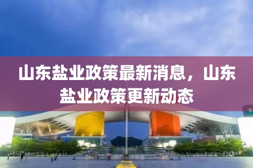 山东盐业改革进展，变革浪潮中的自信与成就感探寻